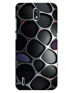 Чехол для Nokia 1.3 с картинкой «Объемная темная решетка»