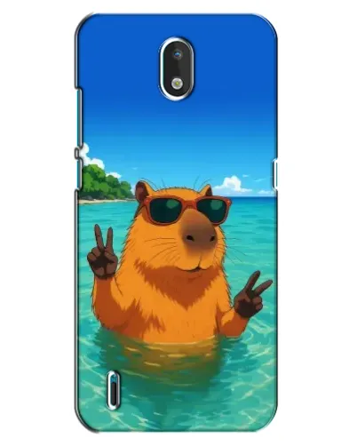 Чехол для Nokia 1.3 с картинкой «Морская капибара»