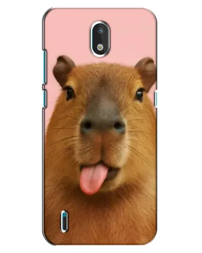 Чехол для Nokia 1.3 с картинкой «Капибара с языком»