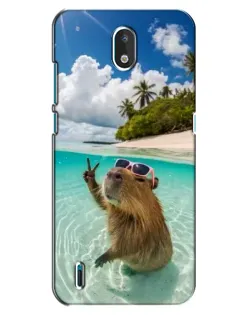 Чохол для Nokia 1.3 з картинкою «Капібара на морі»