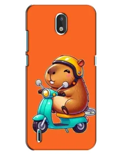 Чохол для Nokia 1.3 з картинкою «Капібара на скутері»