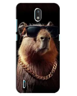 Чохол для Nokia 1.3 з картинкою «Капібара золотий ланцюг»