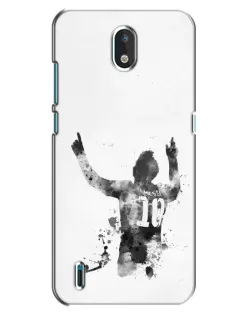 Чехол для Nokia 1.3 с картинкой «Черно-белый силуэт Месси» Чехол для Nokia 1.3 с картинкой «Черно-белый силуэт Месси»