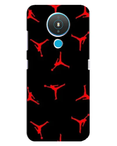 Чехол для Nokia 1.4 с картинкой «Jordan Red Pattern»
