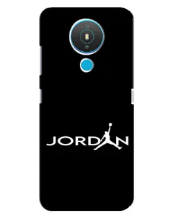Чехол для Nokia 1.4 с картинкой «Jordan White Logo»