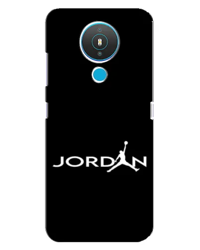 Чехол для Nokia 1.4 с картинкой «Jordan White Logo»