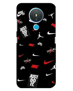 Чехол для Nokia 1.4 с картинкой «Nike Mix Pattern»