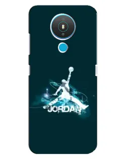 Чехол для Nokia 1.4 с картинкой «Jordan Blue Fire»