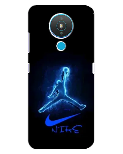 Чехол для Nokia 1.4 с картинкой «Jordan Neon Blue»