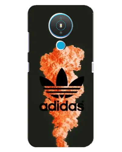 Чехол для Nokia 1.4 с картинкой «Оранжевый дым Adidas»