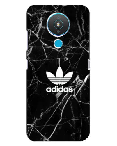 Чехол для Nokia 1.4 с картинкой «Белый мрамор Adidas»