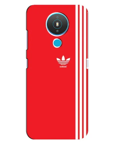 Чехол для Nokia 1.4 с картинкой «Красный минимализм Adidas»