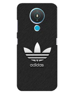 Чехол для Nokia 1.4 с картинкой «Adidas Карбоновая текстура»