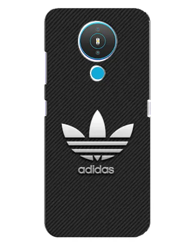 Чехол для Nokia 1.4 с картинкой «Adidas Карбоновая текстура»