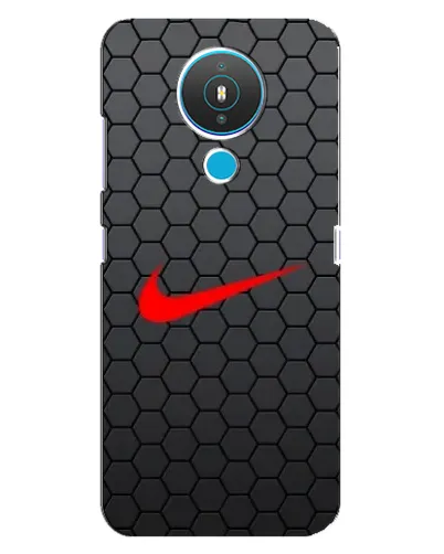 Чехол для Nokia 1.4 с картинкой «Nike — карбоновая сетка»
