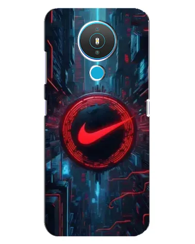 Чехол для Nokia 1.4 с картинкой «Техногенный стиль Nike»