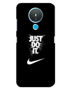 Чехол для Nokia 1.4 с картинкой «Текстовый принт Nike»
