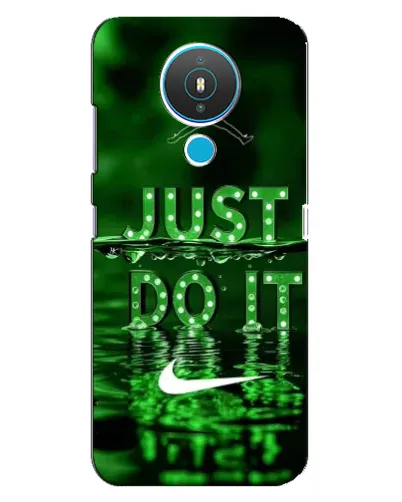 Чехол для Nokia 1.4 с картинкой «Зеленый неоновый Nike»