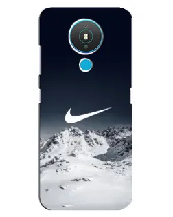 Чехол для Nokia 1.4 с картинкой «Nike — зимние горы»