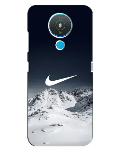 Чехол для Nokia 1.4 с картинкой «Nike — зимние горы»