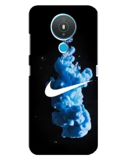 Чехол для Nokia 1.4 с картинкой «Nike и синий дым»