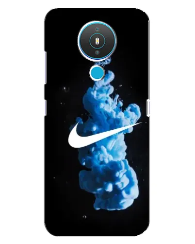 Чехол для Nokia 1.4 с картинкой «Nike и синий дым»