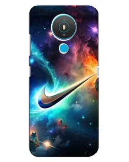 Чехол для Nokia 1.4 с картинкой «Космический Nike Swoosh»