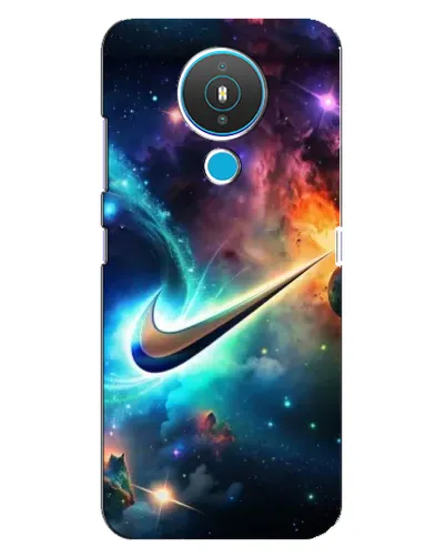 Чехол для Nokia 1.4 с картинкой «Космический Nike Swoosh»