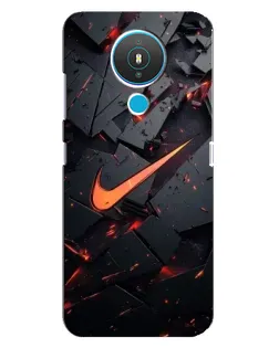 Чехол для Nokia 1.4 с картинкой «Nike — эффект разломов»