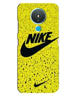 Чехол для Nokia 1.4 с картинкой «Желтый текстурный Nike»