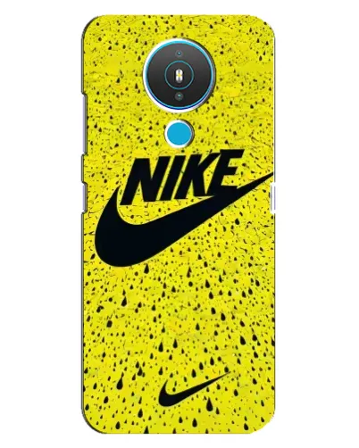 Чехол для Nokia 1.4 с картинкой «Желтый текстурный Nike»