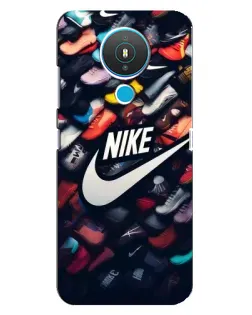 Чехол для Nokia 1.4 с картинкой «Коллекция кроссовок Nike»