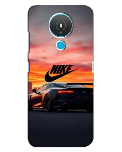 Чехол для Nokia 1.4 с картинкой «Nike и суперкар»