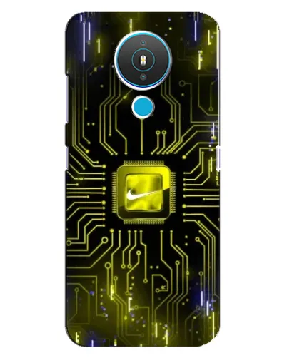 Чехол для Nokia 1.4 с картинкой «Nike — золотая искра»