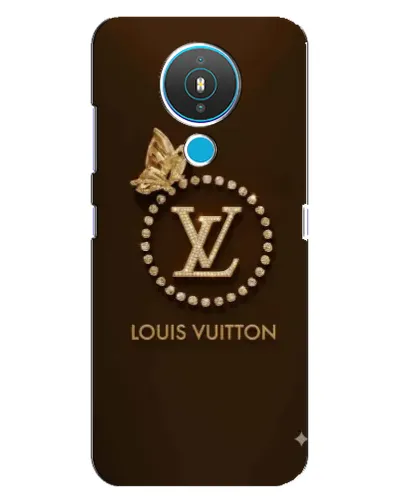 Чехол для Nokia 1.4 с картинкой «LV — золотая печать»