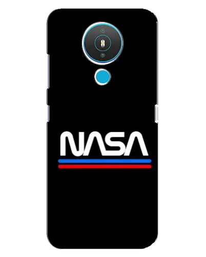 Чехол для Nokia 1.4 с картинкой «NASA — классика Red Blue»