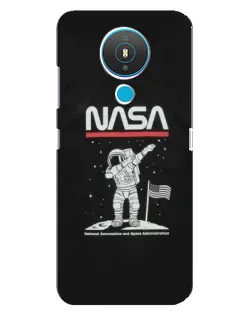 Чехол для Nokia 1.4 с картинкой «NASA — шагаем по Луне»