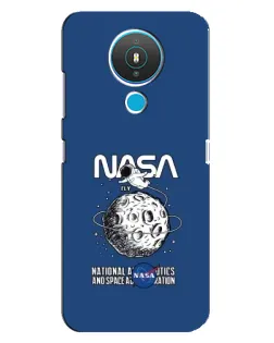 Чехол для Nokia 1.4 с картинкой «NASA — лунная миссия»