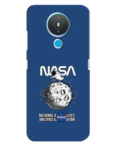 Чехол для Nokia 1.4 с картинкой «NASA — лунная миссия»