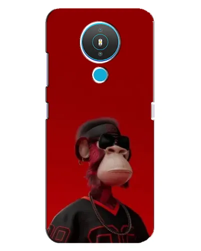 Чехол для Nokia 1.4 с картинкой «Bored Ape в красном»