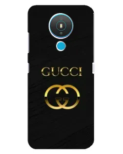 Чехол для Nokia 1.4 с картинкой «Золотой логотип Gucci»