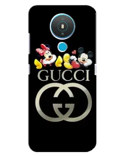 Чехол для Nokia 1.4 с картинкой «Gucci — герои Disney»