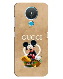 Чехол для Nokia 1.4 с картинкой «Микки Маус Gucci — крафт»