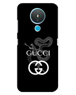 Чехол для Nokia 1.4 с картинкой «Gucci — серебряная змея»