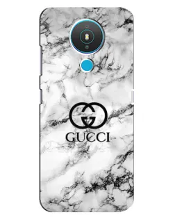 Чехол для Nokia 1.4 с картинкой «Gucci — мраморный шик»