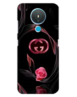 Чехол для Nokia 1.4 с картинкой «Gucci — неоновая роза»