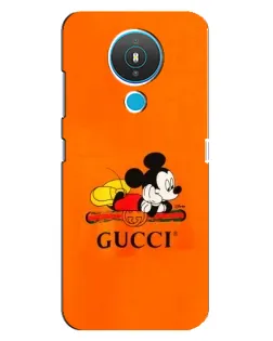 Чехол для Nokia 1.4 с картинкой «Микки Маус Gucci — оранж»