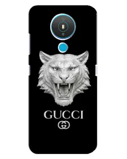 Чехол для Nokia 1.4 с картинкой «Gucci — серебряный лев»