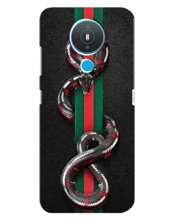 Чехол для Nokia 1.4 с картинкой «Gucci — змея на полосе»