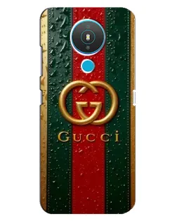 Чехол для Nokia 1.4 с картинкой «Gucci — фирменная полоса и золото»